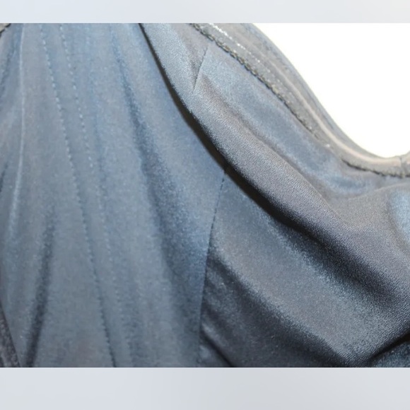 BCBG Max Azria strapless Cocktail Dress Size 0 Dark Blue Petal Skirt - Picture 6 of 13